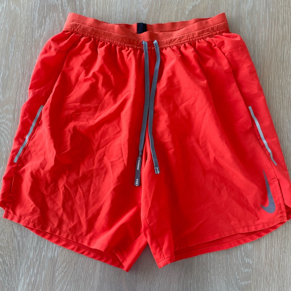 Nike Men’s DRI-FIT 7” Brief Lined Running Shorts - Orange